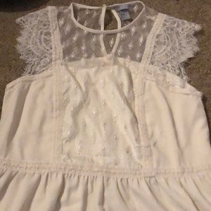 Short eyelit accented dress